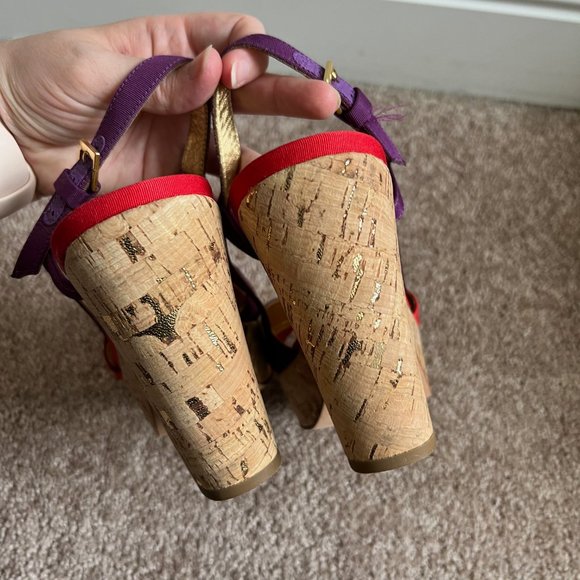 Kate Spade Penny Cork Platform Grosgrain Sandal - Picture 3 of 10